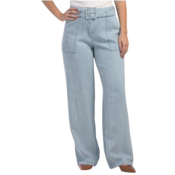 T Tahari Pants - T TAHARI Wide Leg Pants With Belt